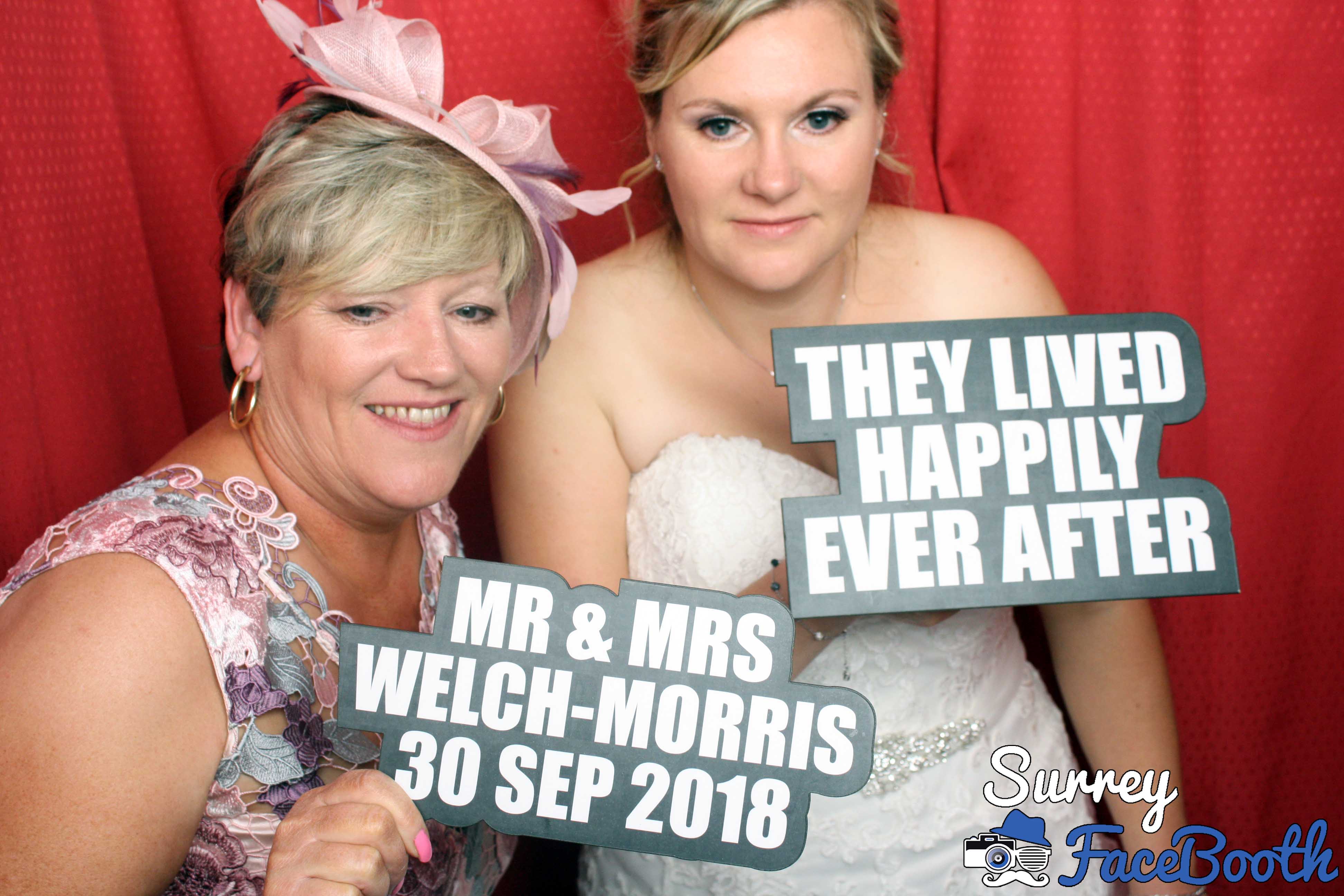 Mr & Mrs Welch-Morris | View more photos from the event at galleries.surreyfacebooth.co.uk/u/Surrey-FaceBooth/Mr-Mrs-Welch-Morris